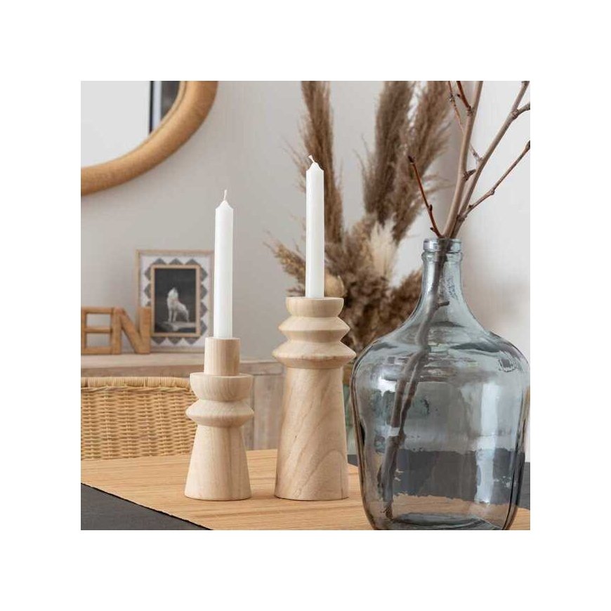 Atmosphera Wooden candlestick set UMA, 2 pcs.