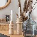 Atmosphera Wooden candlestick set UMA, 2 pcs. Atmosphera Wooden candlestick set UMA, 2 pcs.