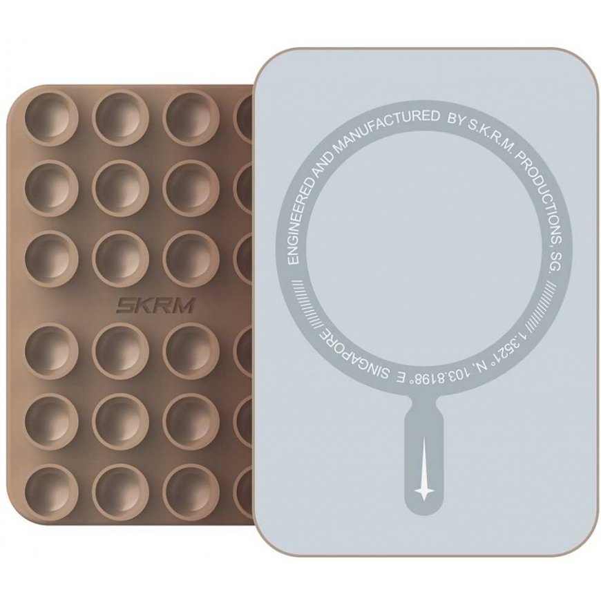 Universal suction cup Skinarma Stax MagSafe for phone champagne – 3