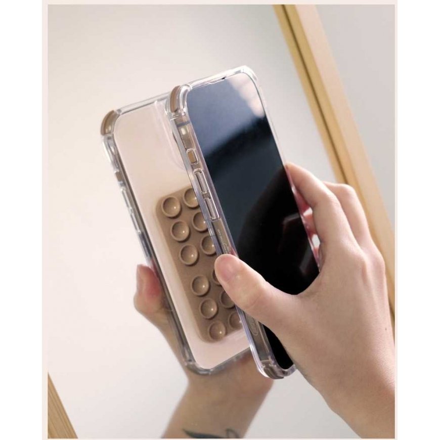 Universal suction cup Skinarma Stax MagSafe for phone champagne – 4