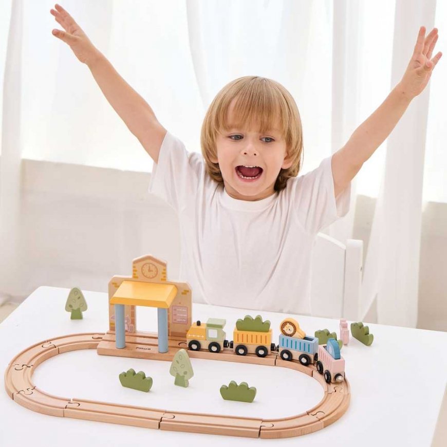 Viga Toys Viga PolarB Wooden Set Roller Coaster 30 pcs. – 2