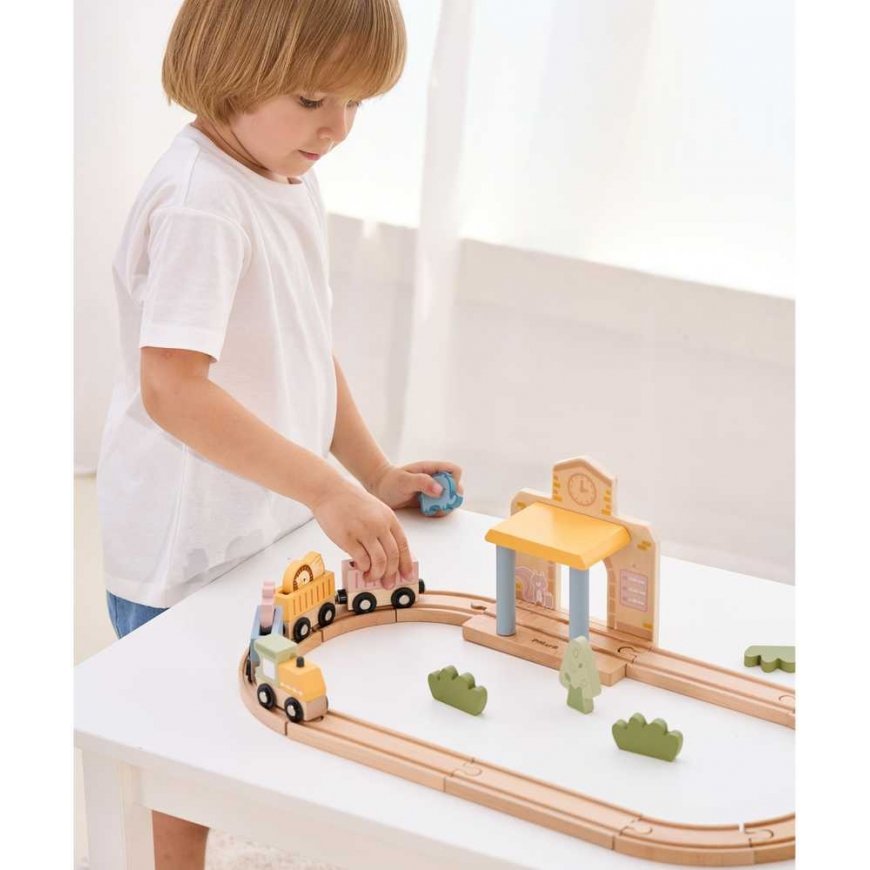 Viga Toys Viga PolarB Wooden Set Roller Coaster 30 pcs. – 4