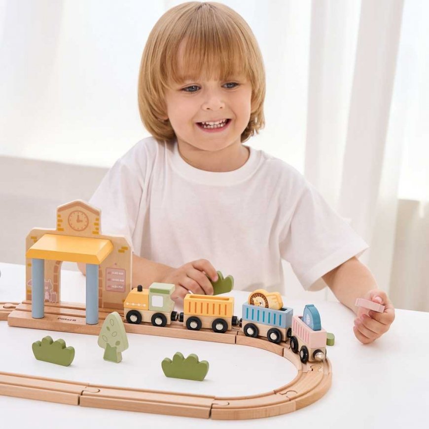 Viga Toys Viga PolarB Wooden Set Roller Coaster 30 pcs. – 5