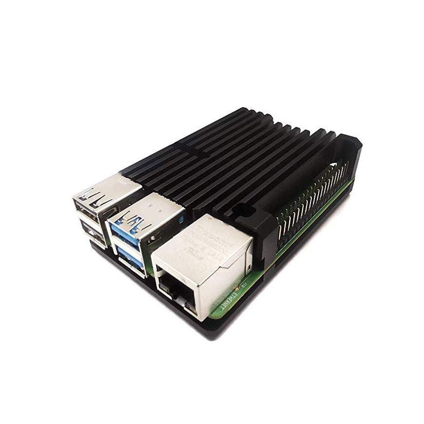 justPi korpusas Raspberry Pi 4B - aliuminis - juodas - LT-4B03