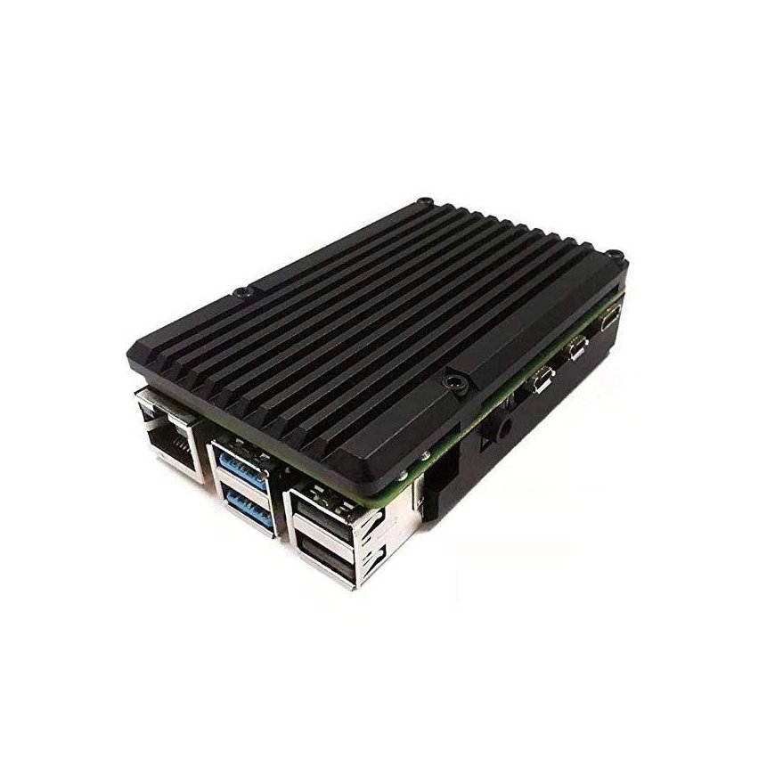 justPi case Raspberry Pi 4B - aluminum - black - LT-4B03 – 2