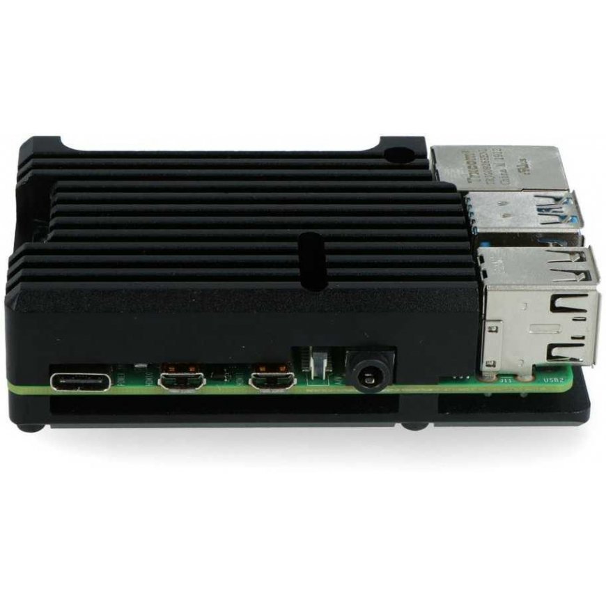 justPi case Raspberry Pi 4B - aluminum - black - LT-4B03 – 4