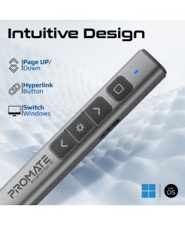 Promate ProPointer-S Universal Intuitive Wireless Presenter with Stylus Pen