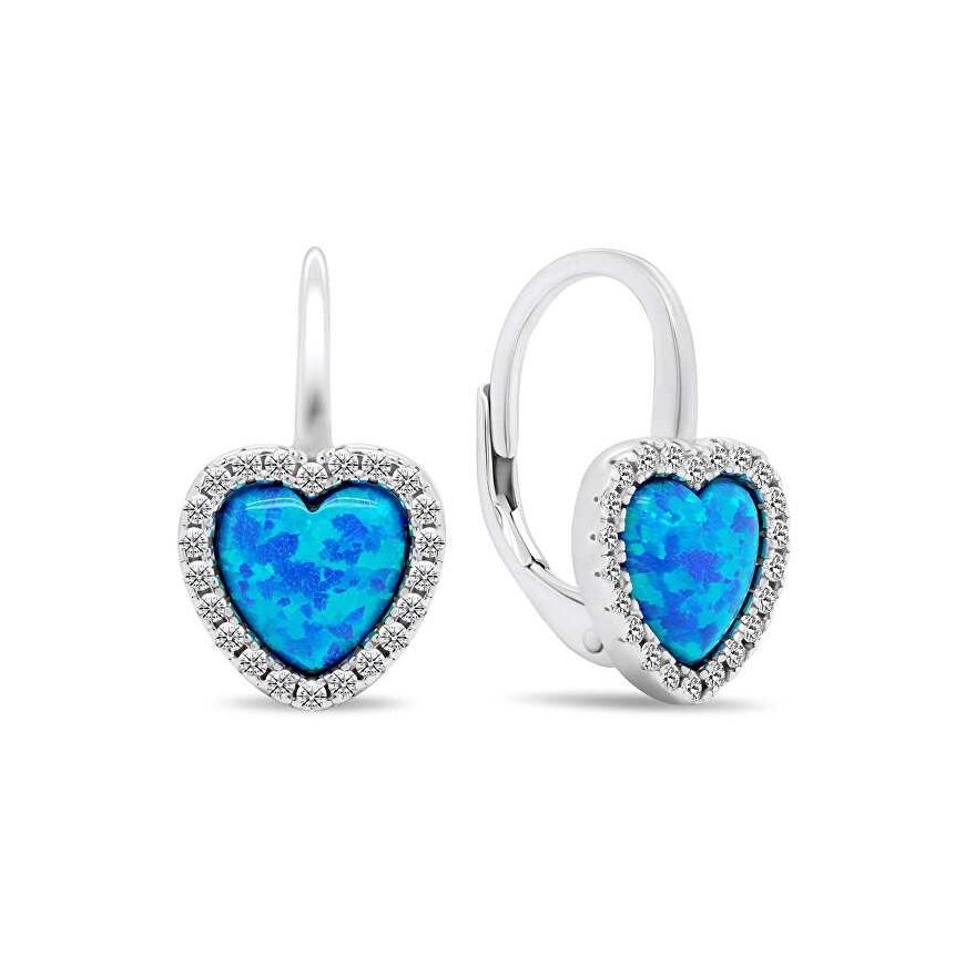 Brilio Silver Brilio Silver Charming silver earrings with synthetic opals EA395WB