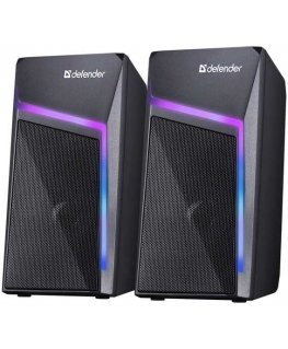Computer speakers Defender STELLAR, 2.0, 6W, black, volume control, backlight, 100Hz~20kHz