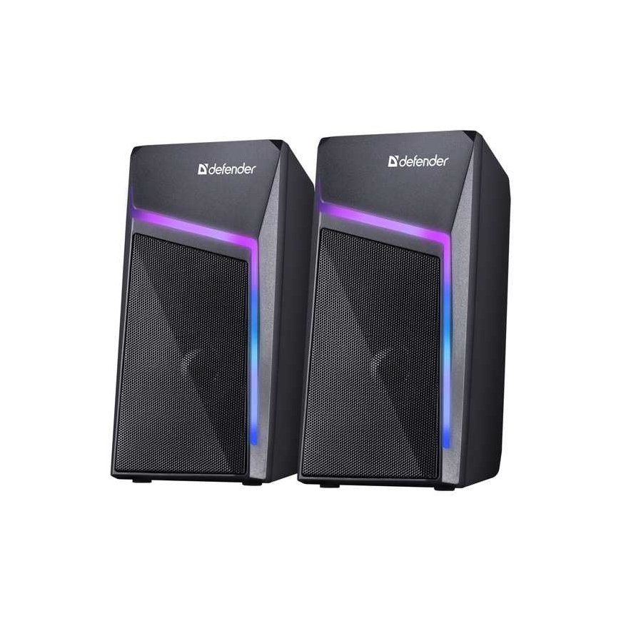 Computer speakers Defender STELLAR, 2.0, 6W, black, volume control, backlight, 100Hz~20kHz