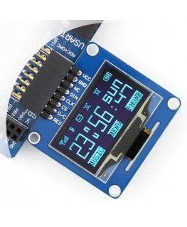 OLED ekranas mėlynas, 1.3” (A), 128x64px SPI/I2C, kampinės jungtys, Waveshare 10444