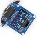 OLED-näyttö sininen, 1,3” (A), 128x64px SPI/I2C, kulmaliittimet, Waveshare 10444