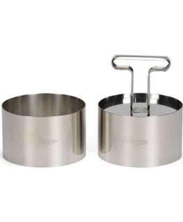 Wedding ring set Patisse 9 x 5.5 cm, stainless steel, silver, 3 pieces