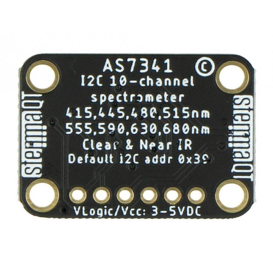 AS7341, 10-channel light/color sensor, Qwiic/I2C, Adafruit 4698 – 3