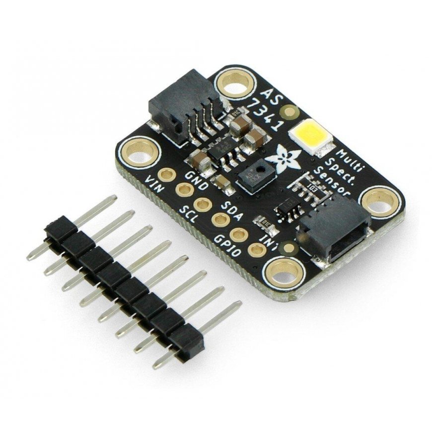 AS7341, 10-channel light/color sensor, Qwiic/I2C, Adafruit 4698 – 4
