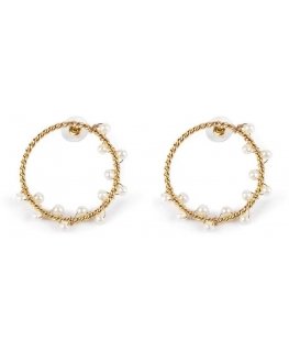 Shabama SHIMA earrings bright gold 1 u