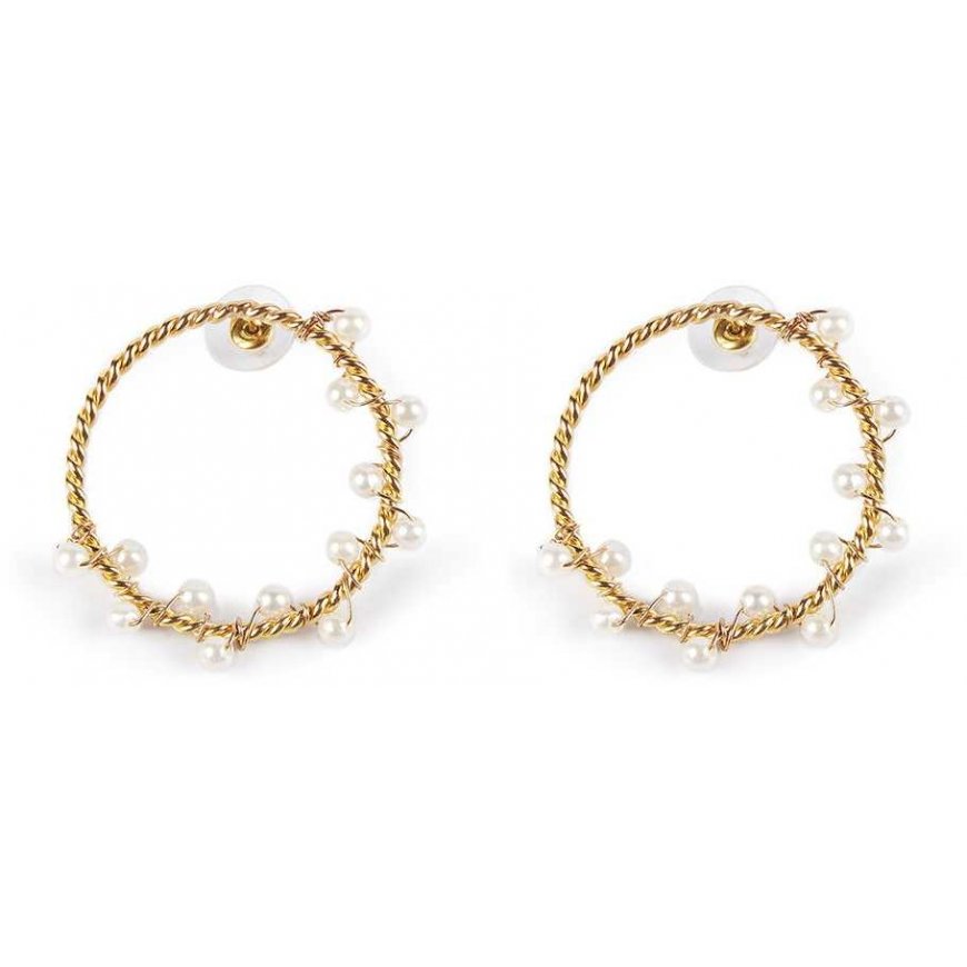 Shabama SHIMA earrings bright gold 1 u