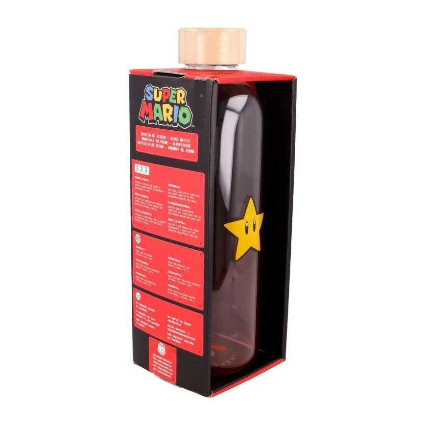 STOR Nintendo Super Mario Bros glass bottle 1030ml