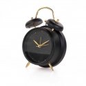 KOOPMAN CLASSIC Classic style alarm clock with gold tips, metal, Ø 12 cm KOOPMAN CLASSIC Classic style alarm clock with gold tips, metal, Ø 12 cm