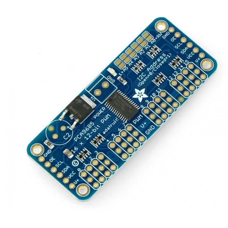 Adafruit PCA9685, 16-channel servo motor controller