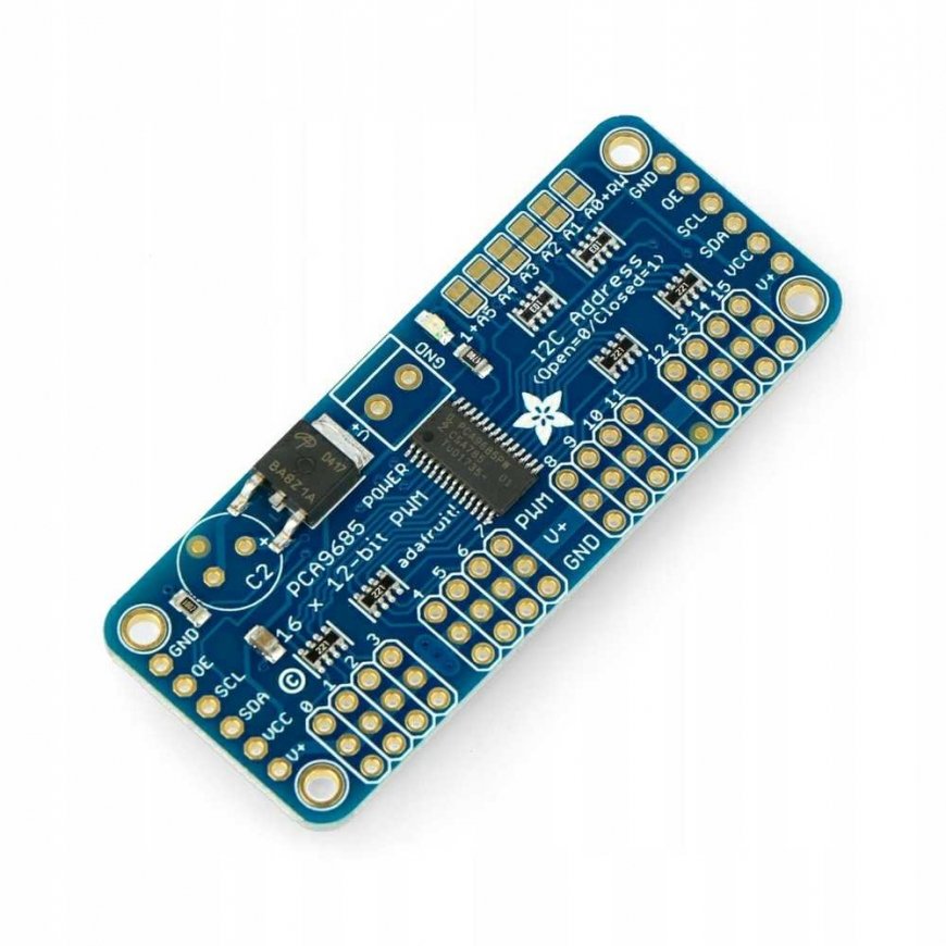 PCA9685, 16-channel servo motor controller, 12-bit PWM I2C, Adafruit 815 – 4