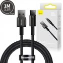Baseus CAWJ000001 USB-kaabel USB 2.0 1 m USB A USB C Must