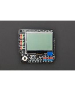 DFRobot LCD12864 Arduino-kortti näytöllä