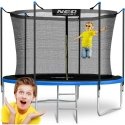 10 ft / 312 cm garden trampoline with inner net and Neo-Sport ladder