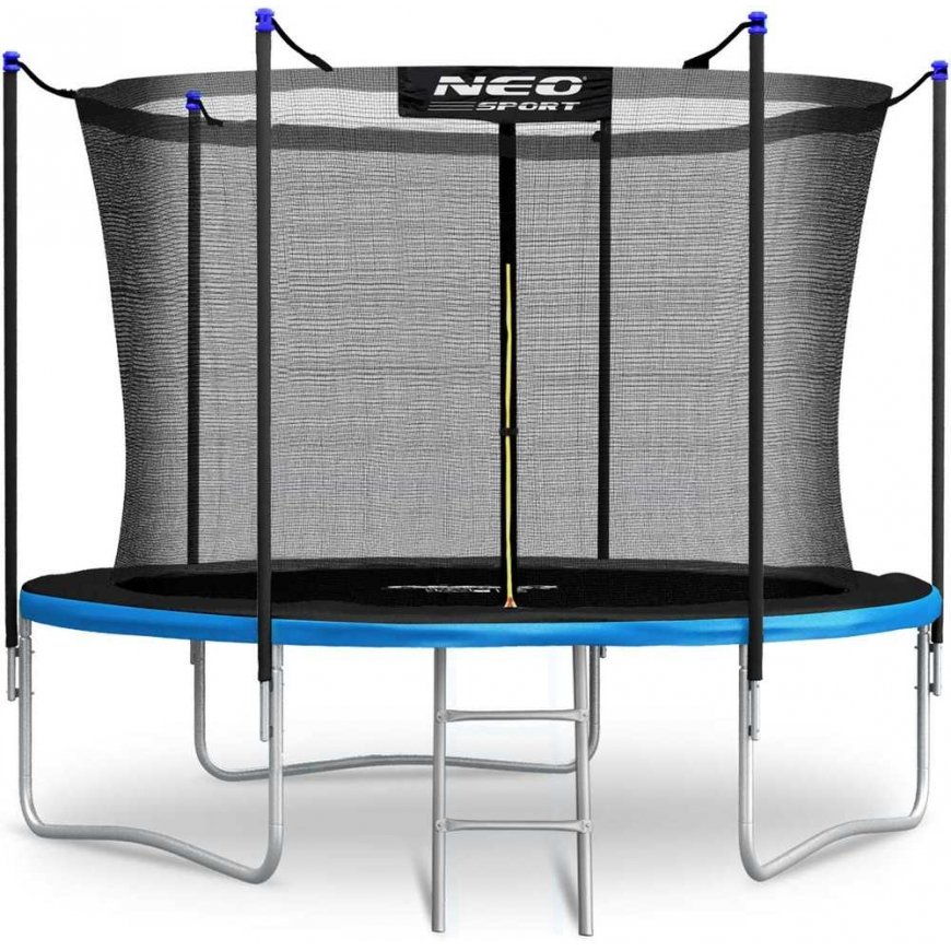 10 ft / 312 cm garden trampoline with inner net and Neo-Sport ladder – 3