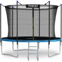 10 ft / 312 cm garden trampoline with inner net and Neo-Sport ladder