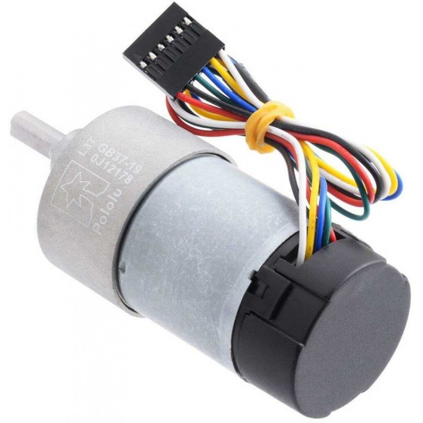 19:1 metal motor 12V 37Dx68Lmm with 64 CPR encoder, Pololu 4751 – 3