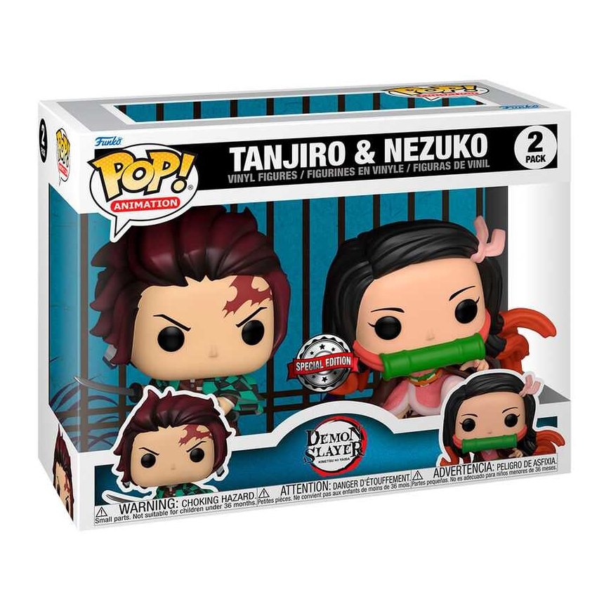 Funko POP pack 2 figures Demon Slayer Kimetsu no Yaiba Tanjiro & Nezuko Exclusive