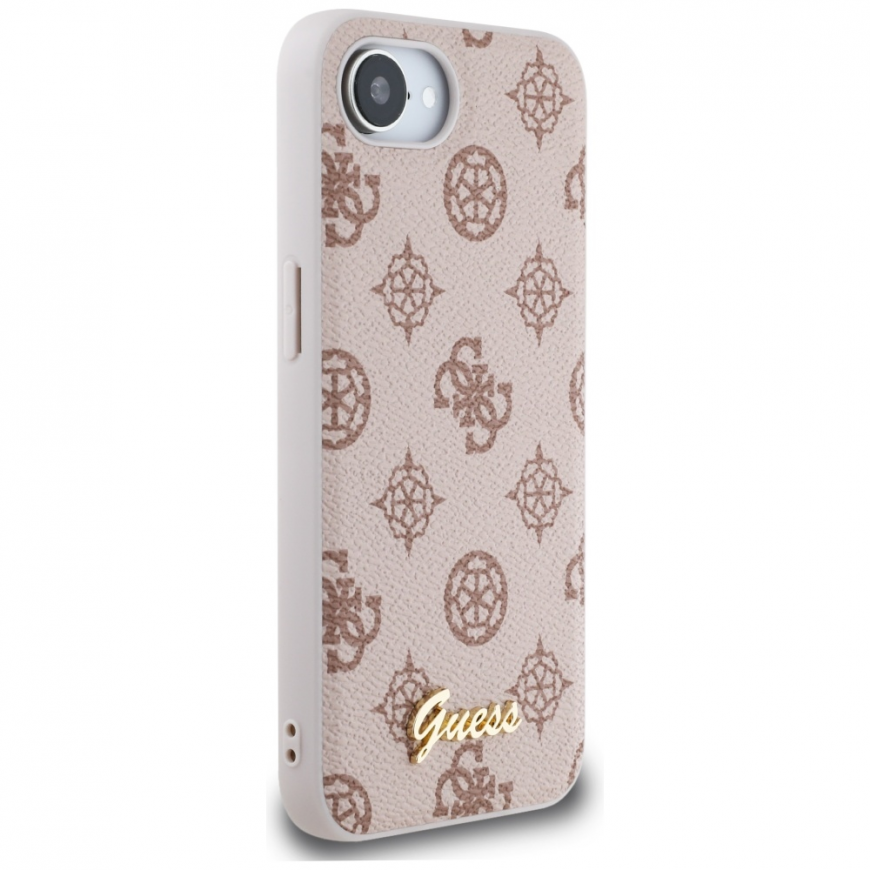 Guess Peony Script Logo MagSafe iPhone 16e Case - Brown – 5