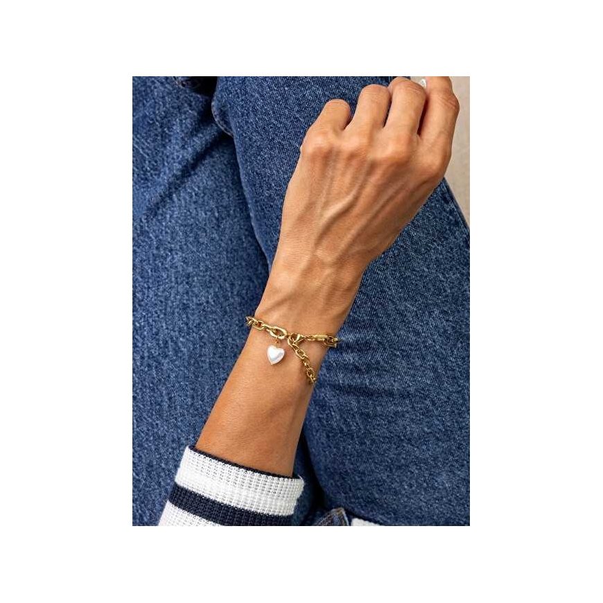 Marc Malone Gold-plated bracelet with pearl Hattie Gold Bracelet MCB24016G – 3