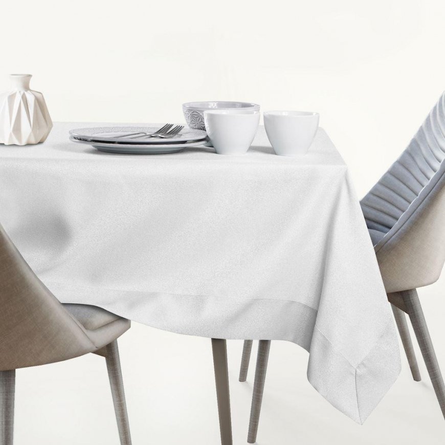 AmeliaHome Tablecloth WHITE 130X130 – 4