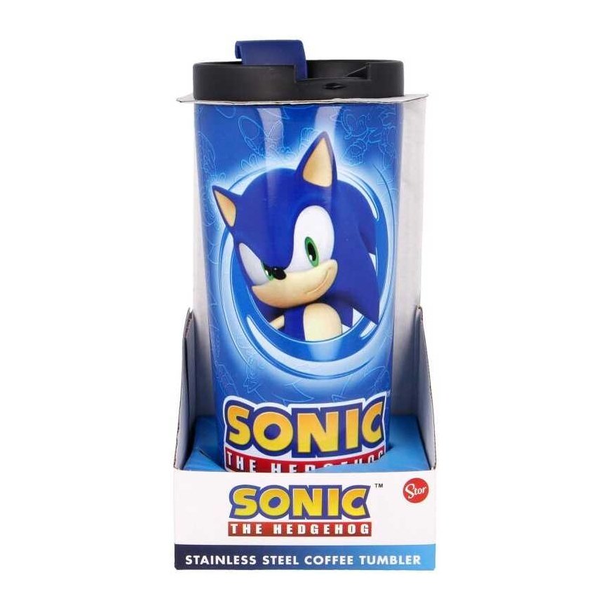 STOR Sonic The Hedgehog ruostumattomasta teräksestä valmistettu kahvimuki 425ml – 4
