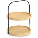 Bamboo serving plate with handle MAVARO, 2 tiers Bamboo serving plate with handle MAVARO, 2 tiers