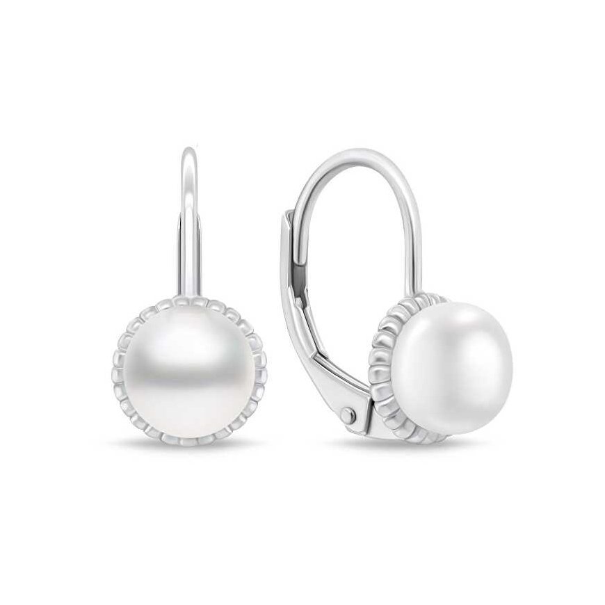 Brilio Silver Silver earrings with freshwater pearls EA1140W