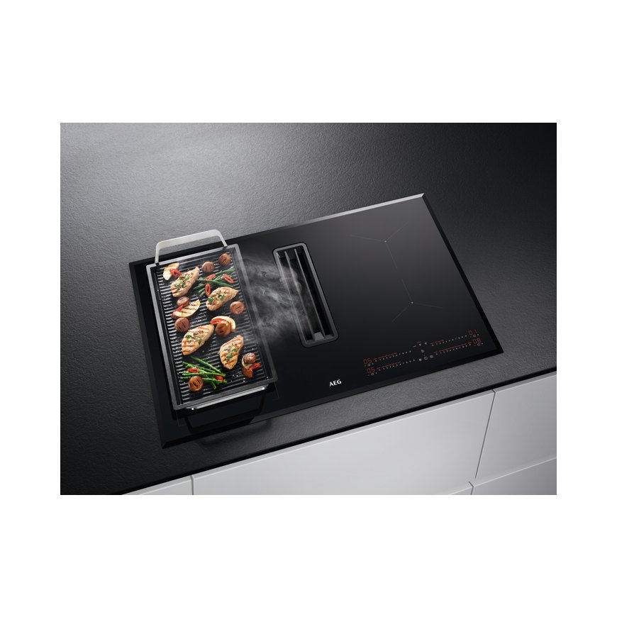 AEG CCE84543FB Black Built-in 78 cm Zone induction hob 4 zone(s) Built-in hood – 3