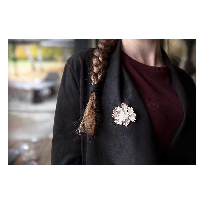 Jwl Luxury Pearls Ainutlaatuinen 2in1 kukkarintaneula aidolla helmellä JL0573 – 2