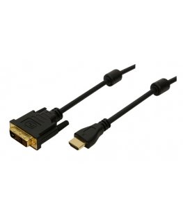 LogiLink 2m HDMI/DVI-D musta