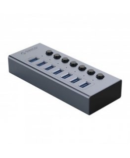 Orico BT2U3-7AB Hub 7x USB-A 3.0 with switches - gray