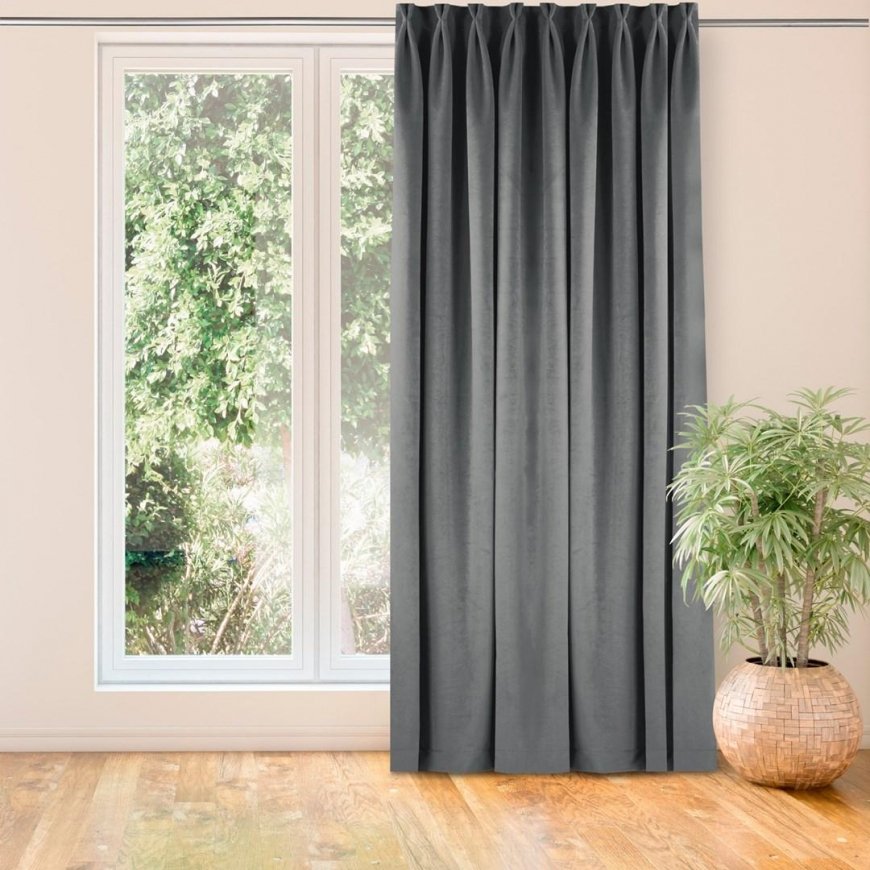 Homede Curtains VELVET FLEX 95 CHARCOAL 135x245 – 2