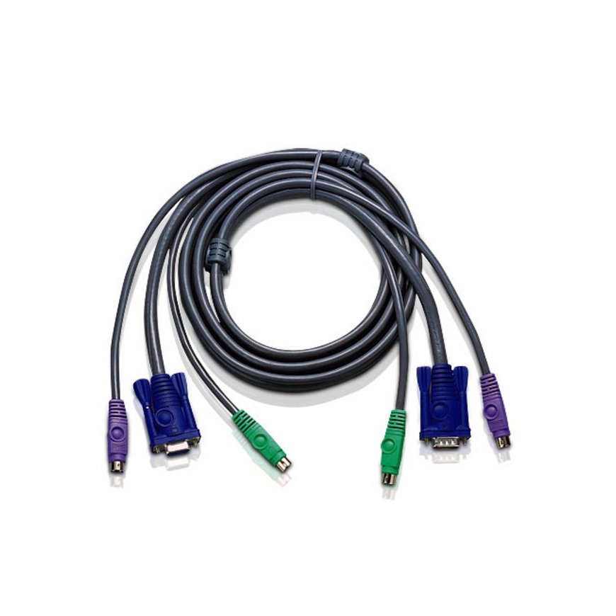 ATEN 10ft PS/2 KVM кабель Черный 3 m