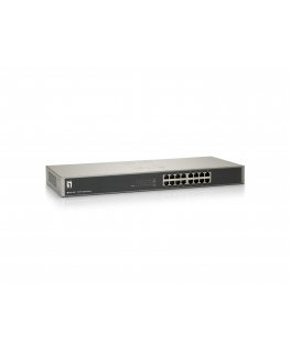 LevelOne GSW-1657 verkkokytkin Hallitsematon Gigabit Ethernet (10/100/1000) musta, Harmaa