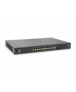 LevelOne GTL-2881 tinklo komutatorius Valdomas L3 Gigabit Ethernet (10/100/1000) Pilka