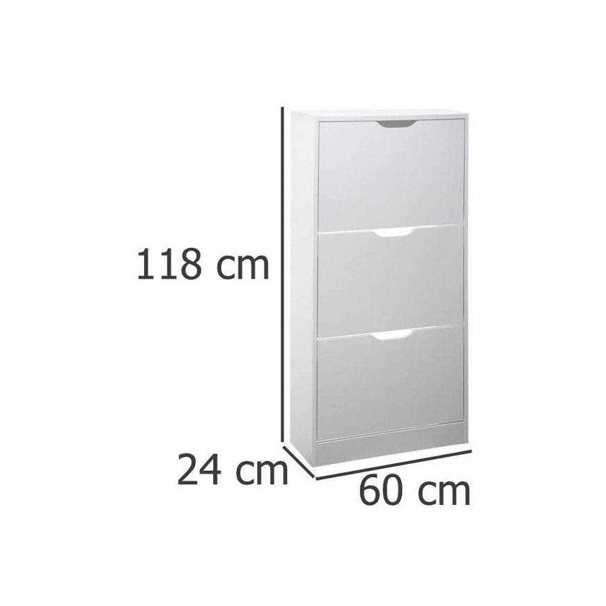 5five Simply Smart -kenkäteline 5five puinen valkoinen (115 x 60 x 24 cm) – 5