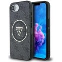 Dėklas Guess IML Metal Glitter 4G Circle Triangle MagSafe Case for iPhone 16e - Juodas Dėklas Guess IML Metal Glitter 4G Circle Triangle MagSafe Case for iPhone 16e - Juodas