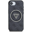 Case Guess IML Metal Glitter 4G Circle Triangle MagSafe Case for iPhone 16e - Black Case Guess IML Metal Glitter 4G Circle Triangle MagSafe Case for iPhone 16e - Black