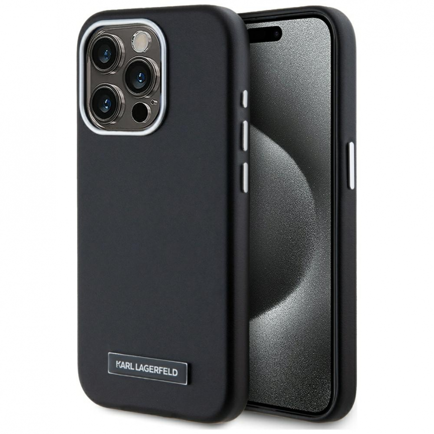 Karl Lagerfeld FW Metal Plate MagSafe Case for iPhone 15 Pro black – 2